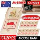 4/8/12 x Traditional Wooden Mouse Mice Trap Reusable Rodent Traps