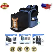 Innovative Pet Carrier Backpack for Small to Medium Dogs & Cats - 15 lbs Limit