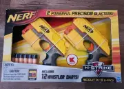 NEW! NIB Nerf Scout IX-3 Blaster 2 Pack - N-Strike - 12 Whistler Darts Included