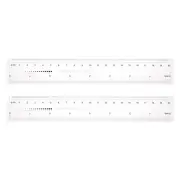 2pcs Film Ruler 8 Inch 0.1mm Scale PET Covered Thickened Flexible Straight Ruler
