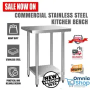 Stainless Steel Kitchen Bench Table 610x610mm Commercial Work Food Prep Shelf