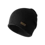 2PCS Outdoor Sports Caps Windproof Wool Knitted Thermal Hiking Caps Ski Cycling Running Hat BLACK COLOR
