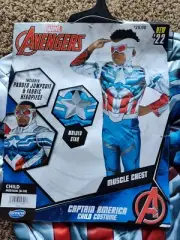 Jazwares Marvel Avengers CAPTAIN AMERICA Child Costume Medium (8-10) New