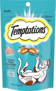 Cat Treats Tempting Tuna Flavour 85G Bag, 6 Pack