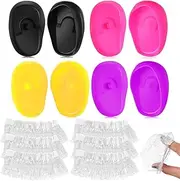 LOORGVEL 4Pairs Reusable Silicone Ear Covers for Hair Dye Shower Comfortable Ear Caps for Ear Protection During Hairdressing Other Activities