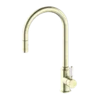 Pull Out Kitchen Sink Mixer Vegie Spray Porcelain Lever Brass NR69210801AB Nero