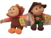 2 CABBAGE PATCH KIDS Seasonal Helpers PATCHES Dolls SCARECROW NWT "Tilly Turkey