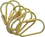 Wsymxuo 6-Piece Brass Locking Carabiner Quick Link Chain Connector Keychain Buckle Screw