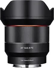 Samyang SYIO14AF-E 14mm F2.8 Full Frame Auto Focus Lens for Sony E-Mount, Black