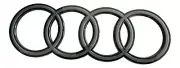 For Audi A3 S3 RS3 8V Q3 II F3 Original Audi Black Edition Rings Logo 2D Black