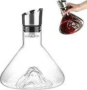 Revella Wine Decanter, Revella Decanter, Revella Crystal Clear Wine Decanter, Wine Decanter with Aerator, Filtering Iceberg Decanter, Red Wine Carafe with Built-in-Dispenser (Clear)