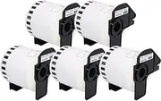 Molabel Address Label DK-22205 DK22205 5 Rolls (Endless) Compatible with Brother P-Touch QL-500 QL-500A QL-500BS QL-500BW