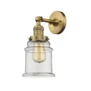 Innovations 1 Light Canton Sconce in Brushed Brass - 203-BB-G182