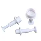 3 Pieces Cookie Cutters Round Spring Dies Fondant Plunger Cutter Cake Decorating