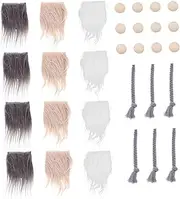 GLSTOY DIY Gnome Beard Kit Pre-Cut Gnome Beard Braid Fluffy Material for Crafts