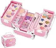 Play Make Up for Girls | Princess Dress Up Kit | Play Makeup Toys, Girls Makeup Game Includes Storage Case for Girls Real Princess