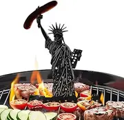 Hot Dog Holder for Grill - Iron BBQ Grill Hot Dog Rack | Multi-Functional Meat Skewers Grilling Tray for Barbecue Cooking | Outdoor Picnic Backyard Family Gathering Roasting Accessory for Party Campin