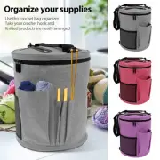 Knitting Bag Yarn Storage Crochet Bag Organizer with Lid Portable Yarn teTke
