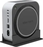 bylitco Metal Desktop Stand for 2024 Mac Mini M4/M4 Pro, Perfect for Desk Organization and Heat Dissipation，Soft Cushioned Protection, Space-Saving Design- Black
