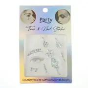 Eye-catching Face Rhinestone Stickers for Concert Assorted Color 1 Pc