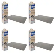 4x White Magic Home/Bathroom Non-Slip Floor Shower Quick Dry Mat/Rug Platinum
