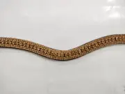 Beautiful Golden Crystal Leather Horse Bridle Five Row Brow-Band Bridle Part