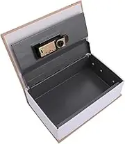 1 PC Book Safe Box Creative Rose Design Metal Security Lock Box for Money Jewelry Valuables Unique Hidden Storage for Home Travel Use
