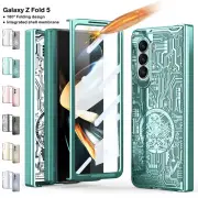 For Samsung Galaxy Z Fold 6 5 4 3 Mechanical Plating Hinge Case Screen Protector