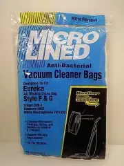 Micro Lined Vacuum Cleaner Bags ~Designed To Fit Eureka Style F & G ~ 3 Bags