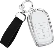 ontto Alu Car Key fob Cover Fit for Toyota Yaris Cross Hybrid Corolla RAV4 Prius Camry Auris Highlander 2020-2023 2 3 5 Buttons smart Resin Key case keyring Key Shell holder bag keychian