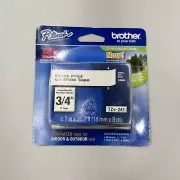 Brother Label Maker Tape 3/4" P-touch PT550 PT-550 Black Print on White Tape