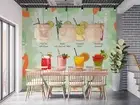 3D Bubble Tea Summer Drinks Wallpaper Wall Mural Peel and Stick Wallpaper 63
