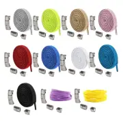 No Tie Elastic Shoelaces Flat Stretch Shoe Laces with Buckles, Elastic Shoelaces