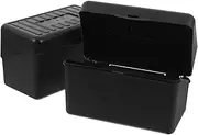 TOGEVAL Flashcard Organizer Index Card Box Plastic Note Card Storage Compact Desktop Organizer Office Home Use
