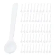 50 Pcs Measuring Spoon with Short Handle, Teaspoon (1g) Plastic Scoops, White