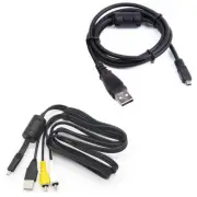 USB Data SYNC +AV A/V TV Cable Cord For Nikon Coolpix L820 S210 L25 P7000 Camera