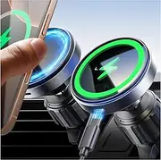 LISEN for Magsafe Car Mount Charger [20 Strongest Magnets] Hands Free 15W Wireless Car Charger Mount for iPhone16 Pro Plus Max Plus, Univesal Car Vent Magnetic Phone Holder for Car Fits iPhone 16 15