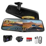 OEM 2K Rear View Mirror Camera,10" Mirror Dash Cam with Detached Front Backup