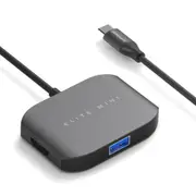 mbeat USB-C Multi-port Adapter HDMI + USB 3.0×1 + USB 2.0×1 - Space Grey, Aluminium Design