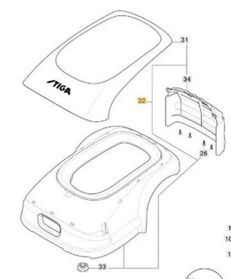 Group Distributor Cap Original Stiga Robot Lawn Mower a1500 Rtk 381119737/0