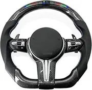 Car Steering Wheel LED Carbon Fiber Compatible For BMW F30 F10 F11 F31 F20 F21 F22 F15 F16 F35 F36 F32 F80 F82 F83 E90 M3 M6 Steering Wheel(E90)