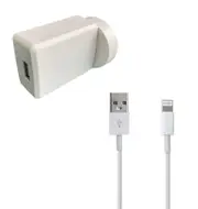 2.4A USB Port Wall Charger w/ 1m Apple iPhone Lightning Cable