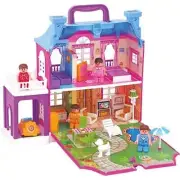 Doll House, 4 Dolls with Furniture and Garden|Role Play Set for Kids