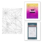Spellbinders - BetterPress Halloween Collection - Spider Web Background Press Pl