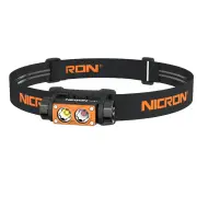 NICRON H15T 500LM High Brightness Headlamp Spot/Flood Double-Swich LED Flashlight LED Light Portable Waterproof Dual-Fue