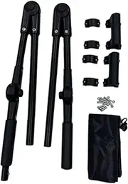 Fenteer Folding Wagon Push Handle, Foldable Push Pull Bar, Universal Wagon Handle Attachment for Outdoor Shopping Carts Spare Parts
