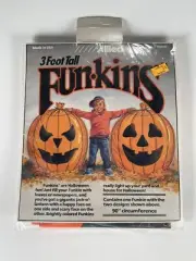 Vintage FunKins 3 Foot Tall Pumpkin Bag 1990 Allied USA Fun Kins Jack-o-lantern