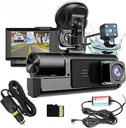 JR Joyreap WiFi 3 Channels Dash Cam 1080P Full HD Car Dashcam with Hardwire Kit and 32GB Card