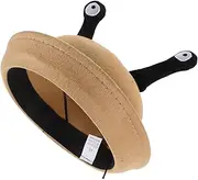[DEARMAMY] Lovely Casual Wear Hat Kiddie Caps Mini Hats Small Round Hat Creative Snail Eyes Cap Dress up Cap Brown