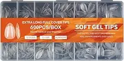iiniim 600 Piece Ultra Thin Press On Nails Kit 24 Sizes Full Cover Fake Nails with Nail Glue Semi Frosted Natural Look Manicure Set for Women Salon Quality DIY False Nails Type C One Size